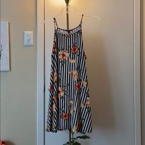 Fun floral and striped dress!